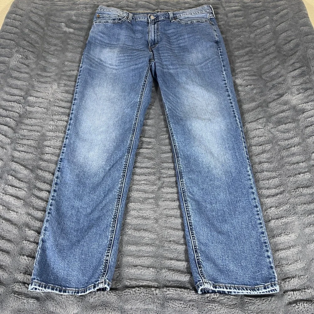 Levis 541 Athletic Taper Mens Jeans 38x34 Blue Medium Wash Stretch Denim AQ068‎